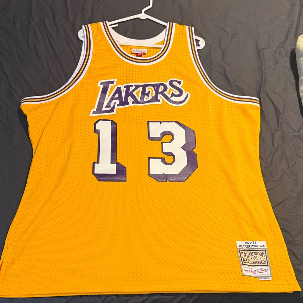 Mitchell & Ness Gold Lakers Jersey NBA Wilt Chamberlain 3XL New